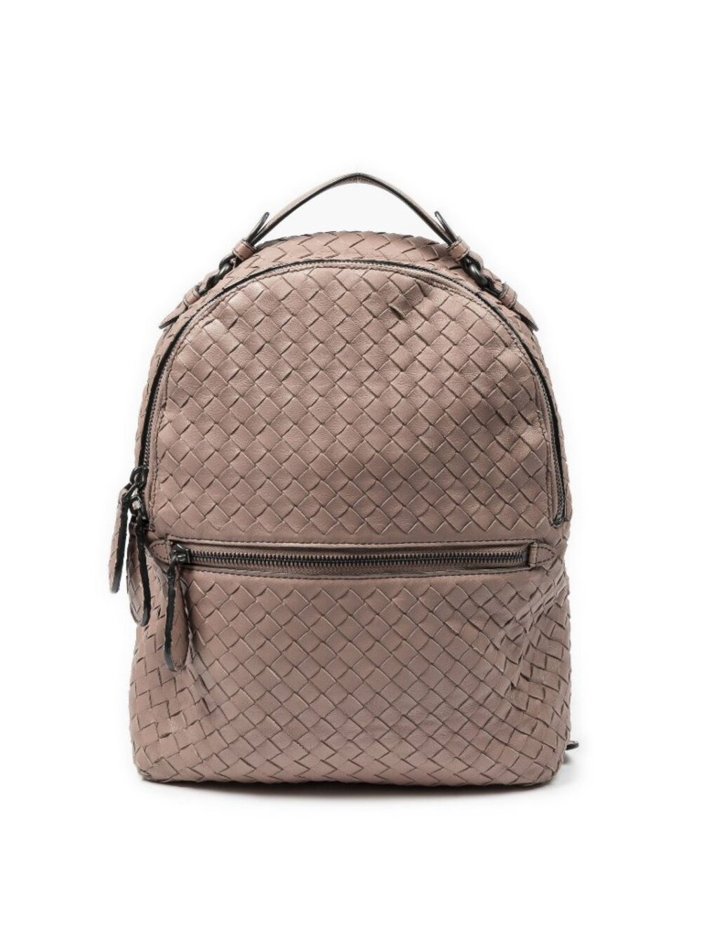 Bottega Veneta Mini Backpack Pink Intrecciato Leather